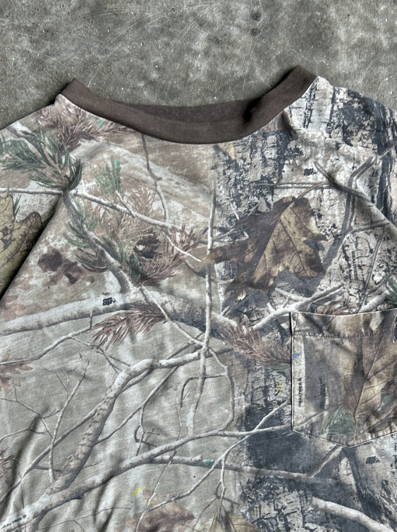 VINTAGE DISTRESSED RANGER CAMO TEE - L