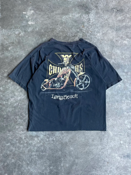 VINTAGE CROPPED WEST COAST CHOPPERS SHIRT - XL