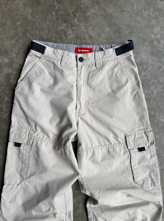VINTAGE CREAM UNIONBAY CARGO PANTS - 28