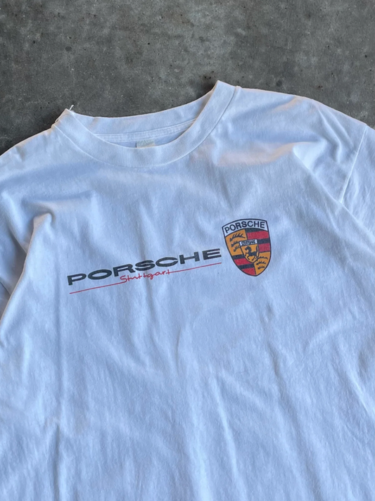 VINTAGE CROPPED PORSCHE SHIRT - XL