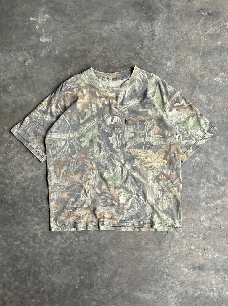 VINTAGE FADED CAMO SHIRT - L