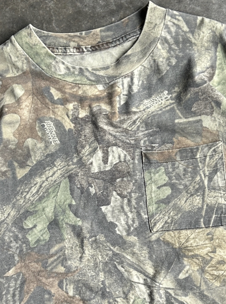 VINTAGE FADED CAMO SHIRT - L