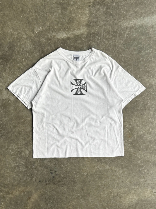 VINTAGE WHITE WEST COAST CHOPPERS TEE - XL