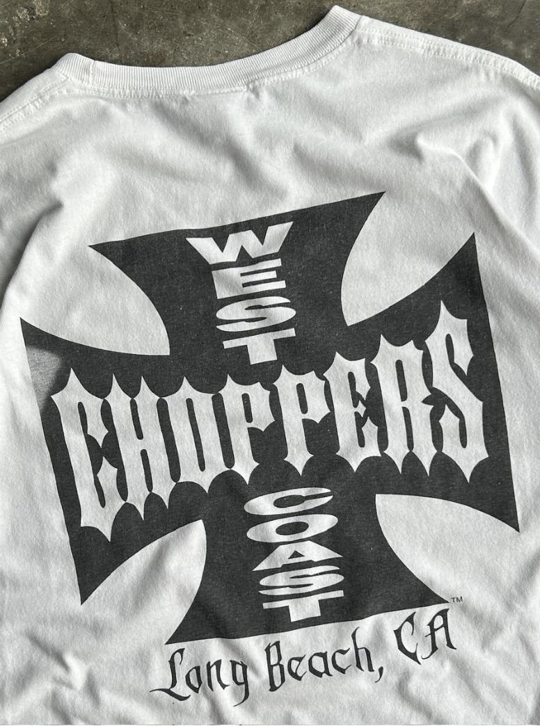 VINTAGE WHITE WEST COAST CHOPPERS TEE - XL