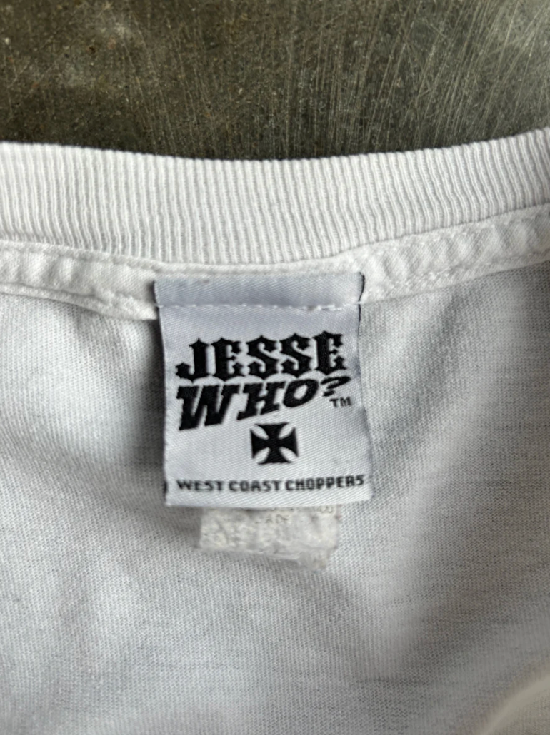 VINTAGE WHITE WEST COAST CHOPPERS TEE - XL