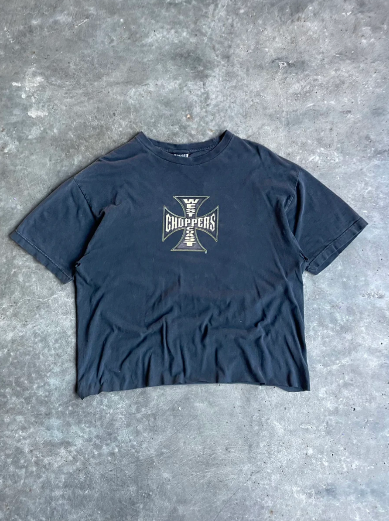 VINTAGE CROPPED WEST COAST CHOPPERS SHIRT - XL
