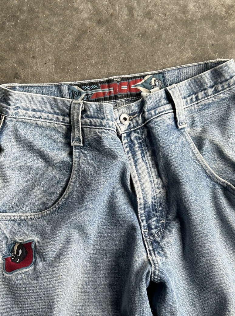 VINTAGE JNCO STRIPED JEANS - 32
