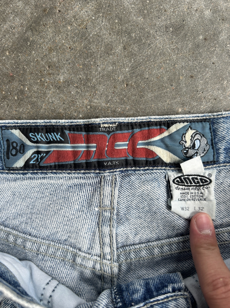 VINTAGE JNCO STRIPED JEANS - 32