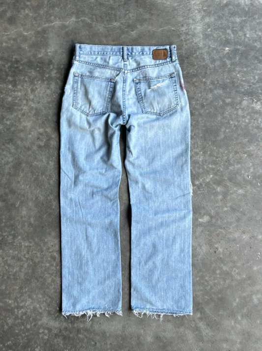 VINTAGE DISTRESSED BLUE GAP DENIM JEANS - 30
