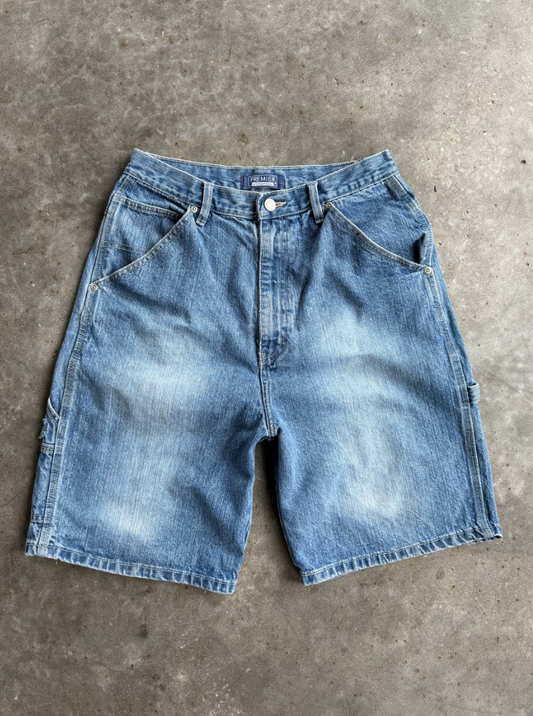VINTAGE PREMIER INTERNATIONAL DENIM CARPENTER SHORTS - 28