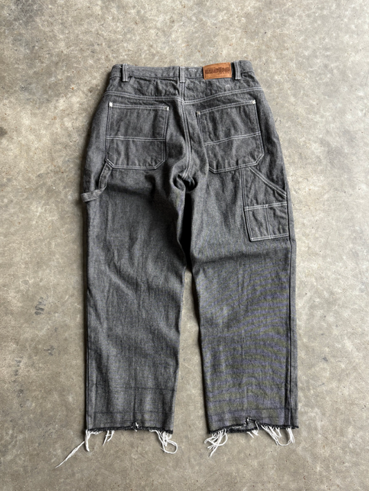 VINTAGE BLACK WEBS CARPENTER DENIM PANTS - 34