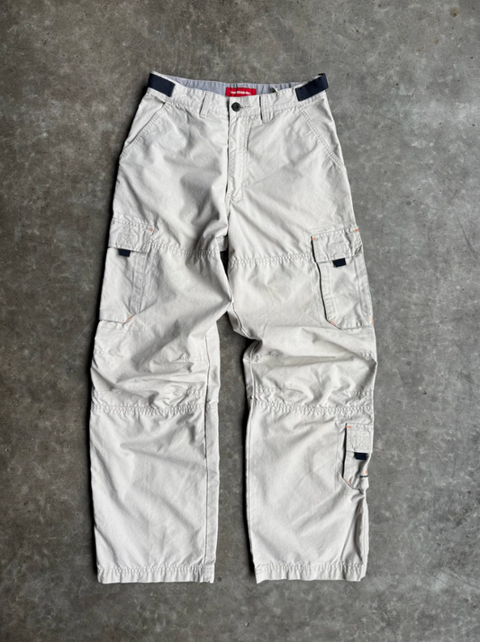 VINTAGE CREAM UNIONBAY CARGO PANTS - 28