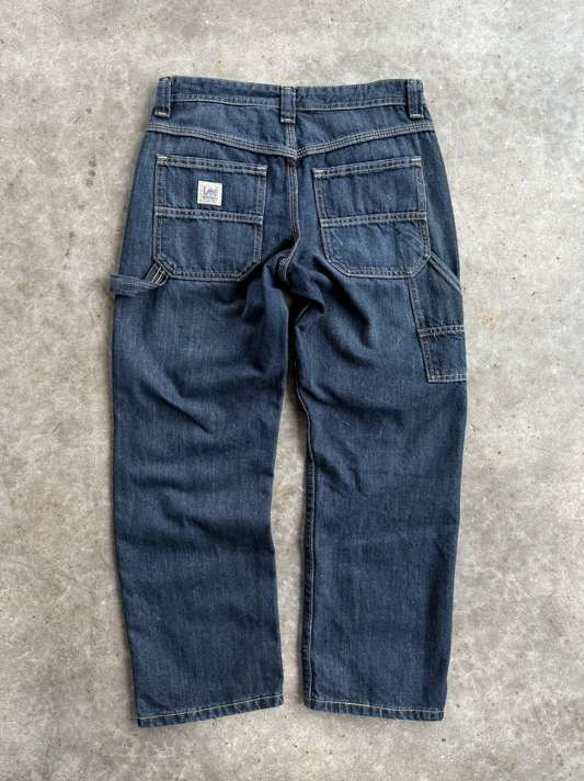 VINTAGE LEE'S DARK WASH DENIM PANTS - 28
