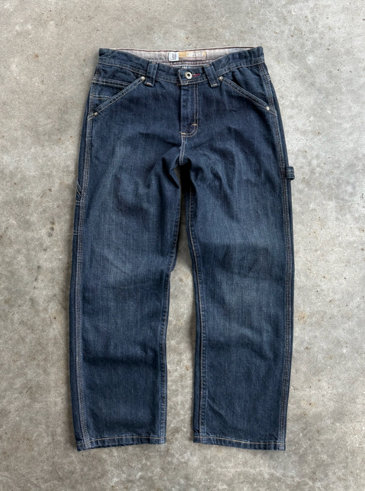 VINTAGE LEE'S DARK WASH DENIM PANTS - 28