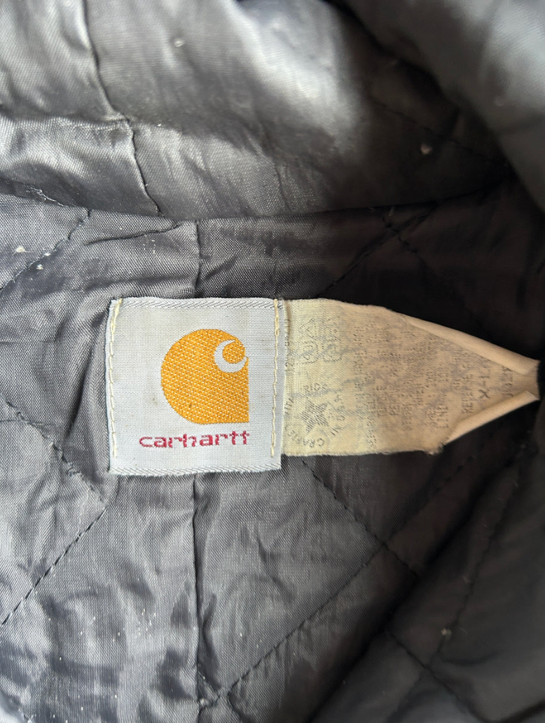 VINTAGE BROWN HOODED CARHARTT JACKET - XL