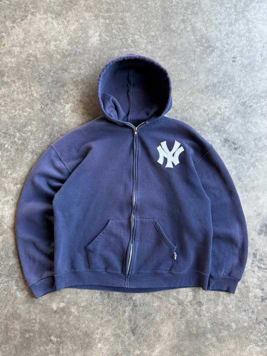 VINTAGE YANKEES ZIP-UP HOODIE - M
